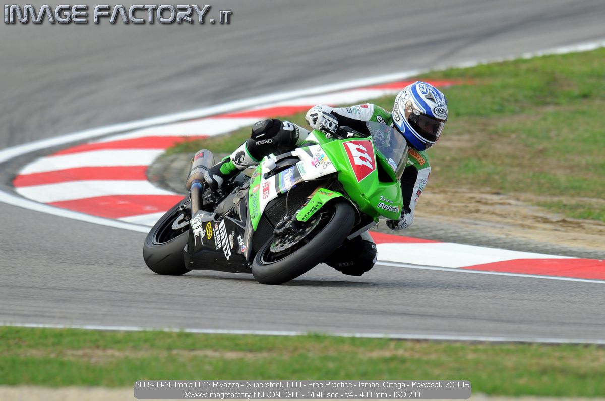 2009-09-26 Imola 0012 Rivazza - Superstock 1000 - Free Practice - Ismael Ortega - Kawasaki ZX 10R